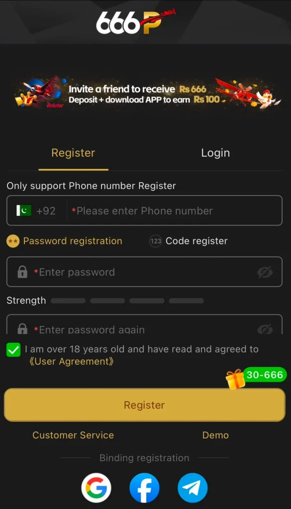 666p Game registration
