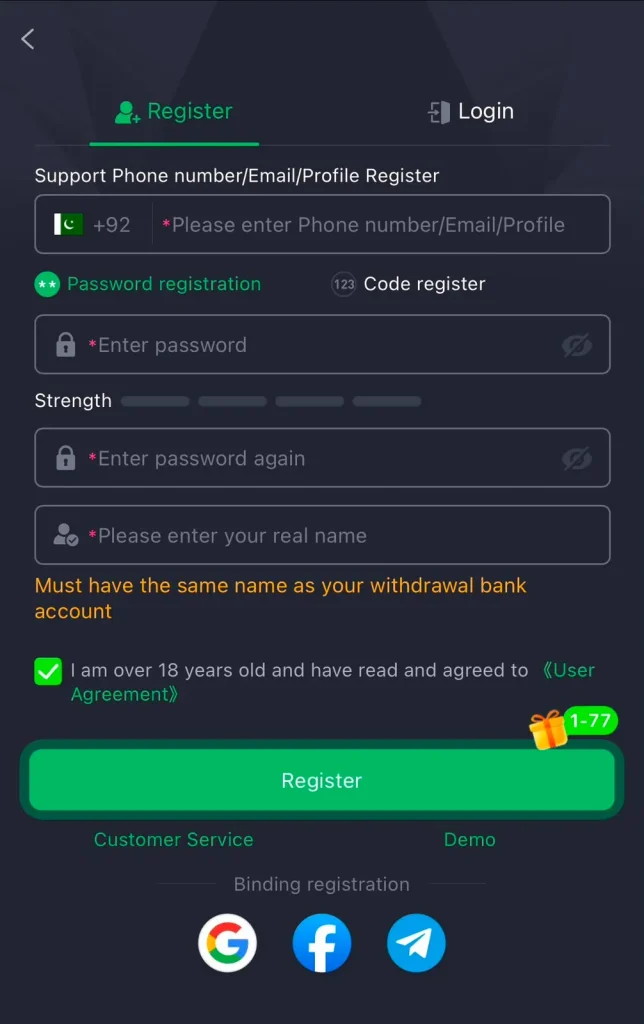 J55 Game 3 J55 game registeration
