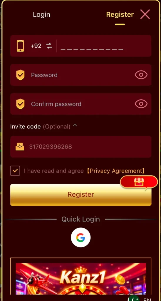 Register k1 app
