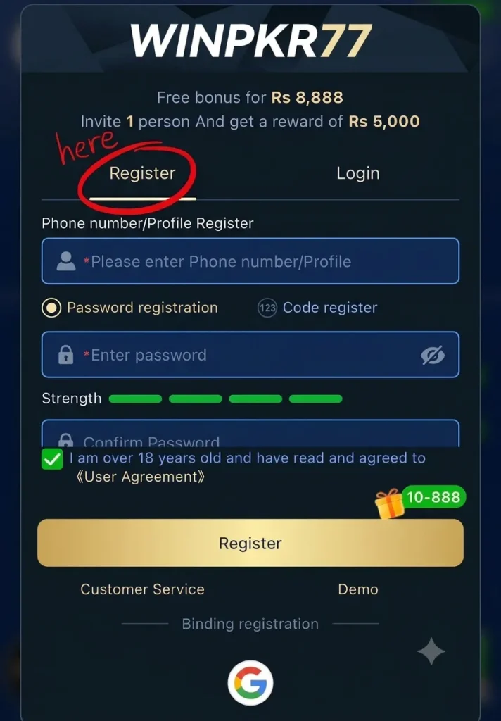 Win77 Registration