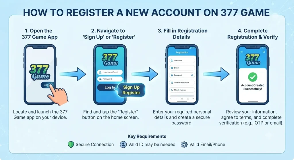 377 Game – Complete Guide, Login, Download, Bonuses & Playing Tips in Pakistan (2026) 9 377 Game registration guide Android