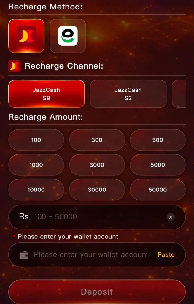 666rs money deposite