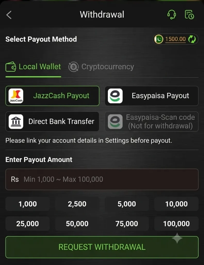 Y999 Game withdrawal JazzCash Easypaisa payout process
