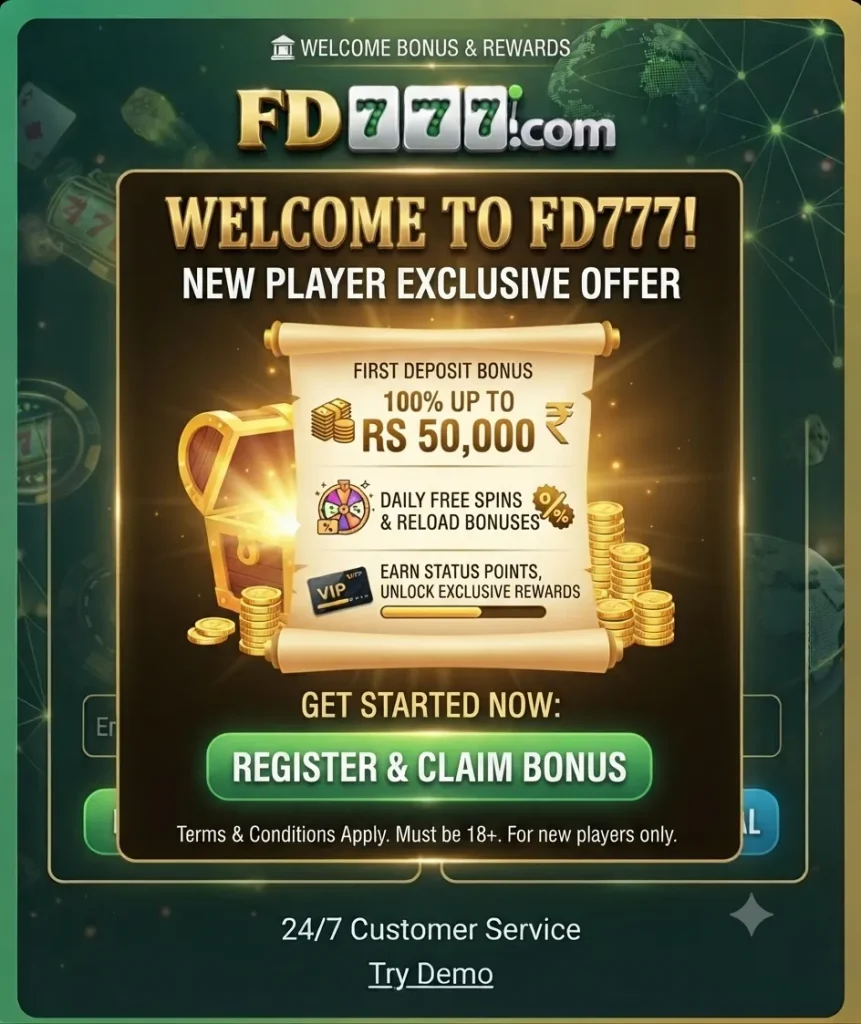 Welcome Bonus and Rewards in fd777 game